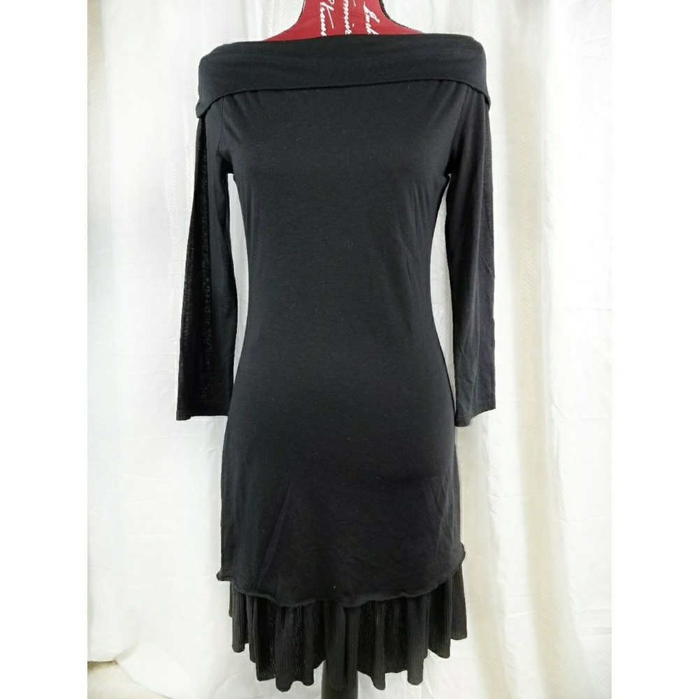 Free People Boatneck Black Dress size Small